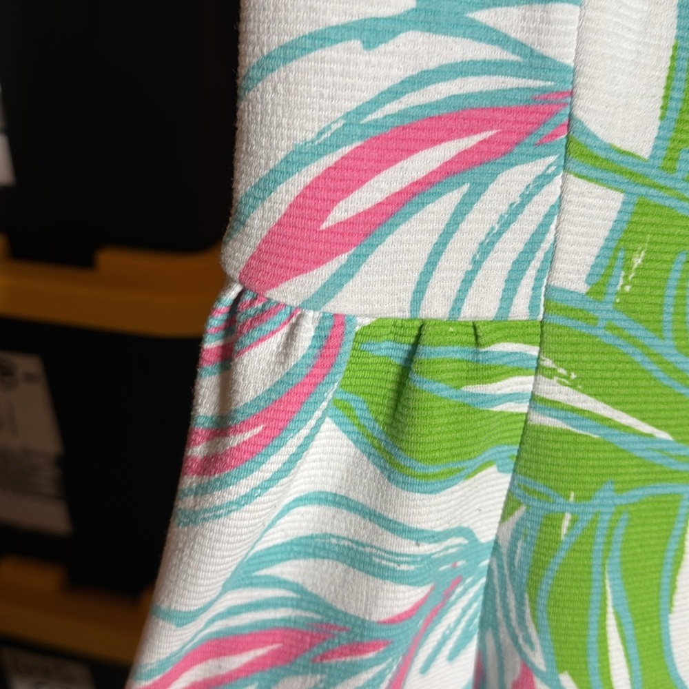 Lilly Pulitzer Bella Dress Ring The Bellboy Pink Green Floral Size Medium - Picture 10 of 14